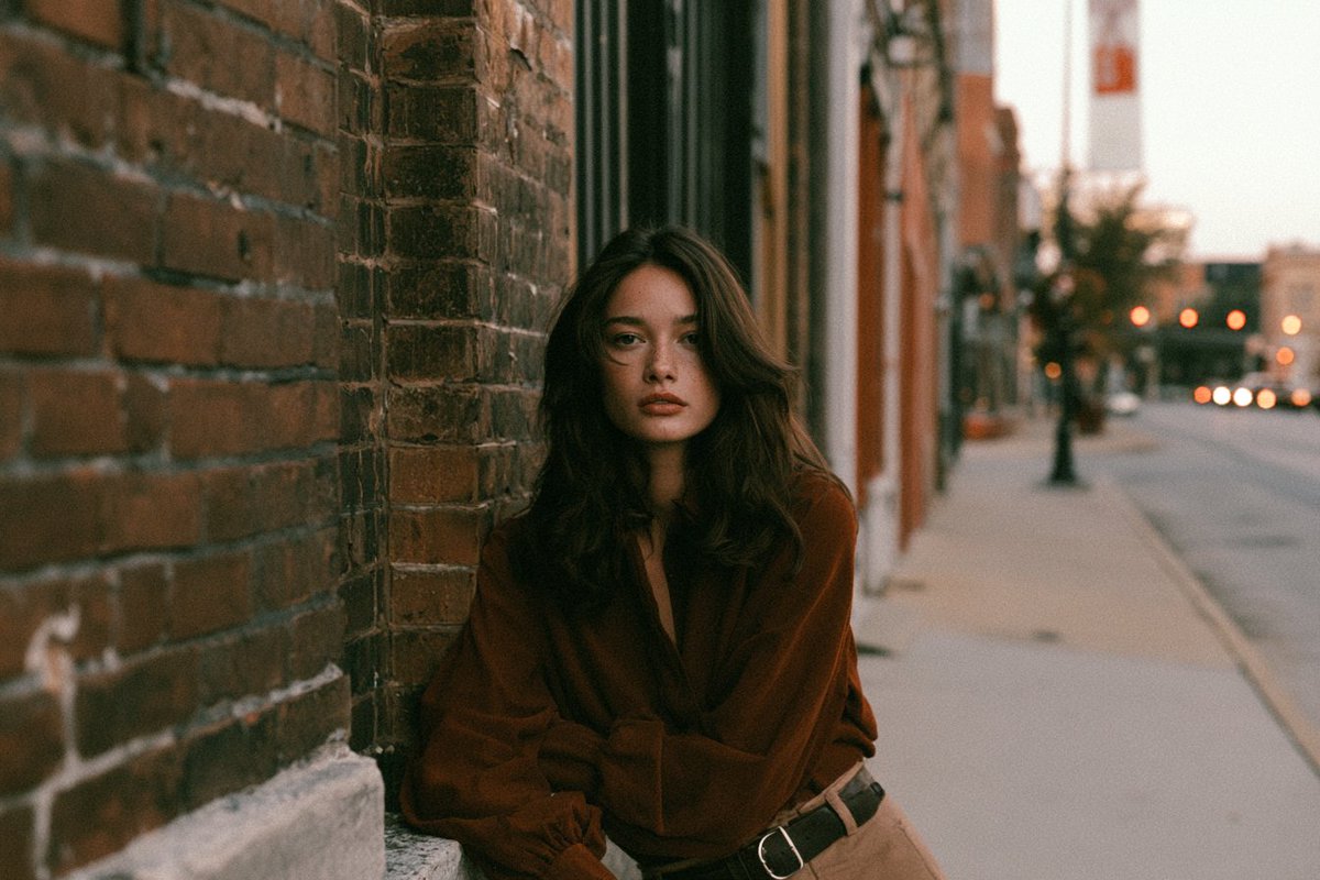 Understated 1970s Portrait with Warm Earthy Palette and Soft Light