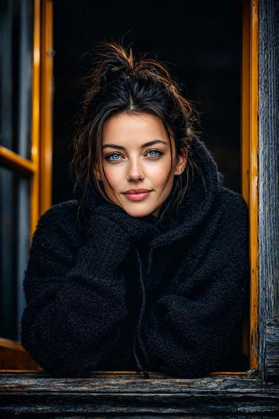 Cinematic Glow: A Portrait in Winter Light