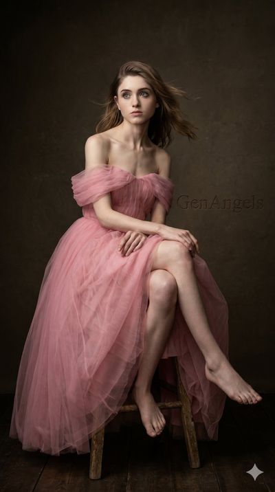 Elegance in Pink Tulle: A Cinematic Portrait