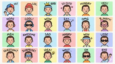 Banana Bonanza: A Colorful Emoji Portrait Parade!