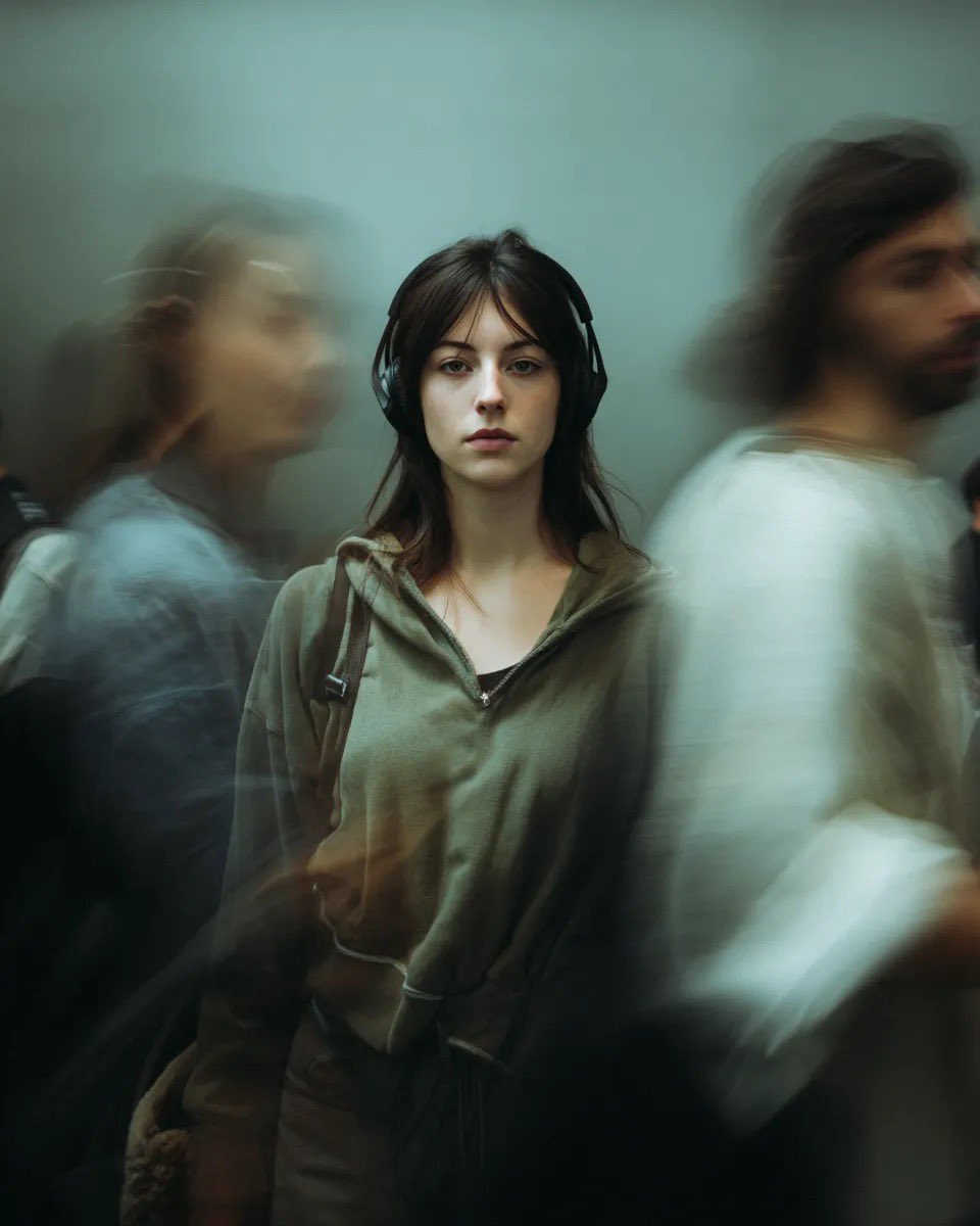 Stillness Amidst Motion: Urban Isolation in Cinematic Detail