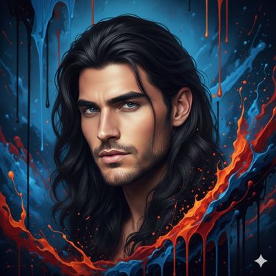 Bold and Intense: Cinematic Portrait of a Handsome Man