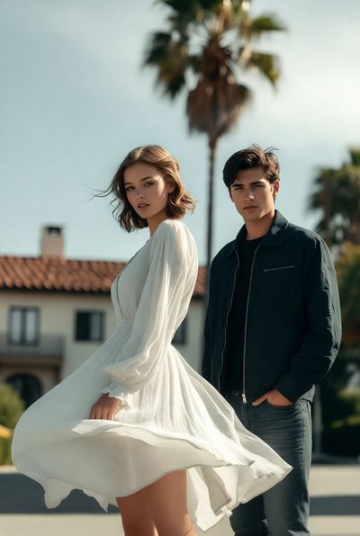 Golden Hour Romance on Hollywood Boulevard