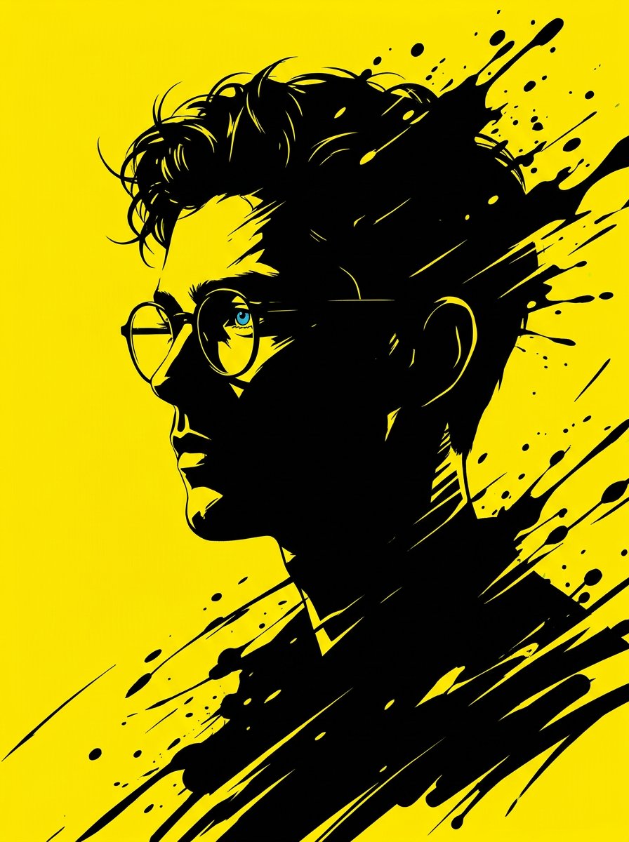 Bold Contrast: A Portrait in Black & Yellow