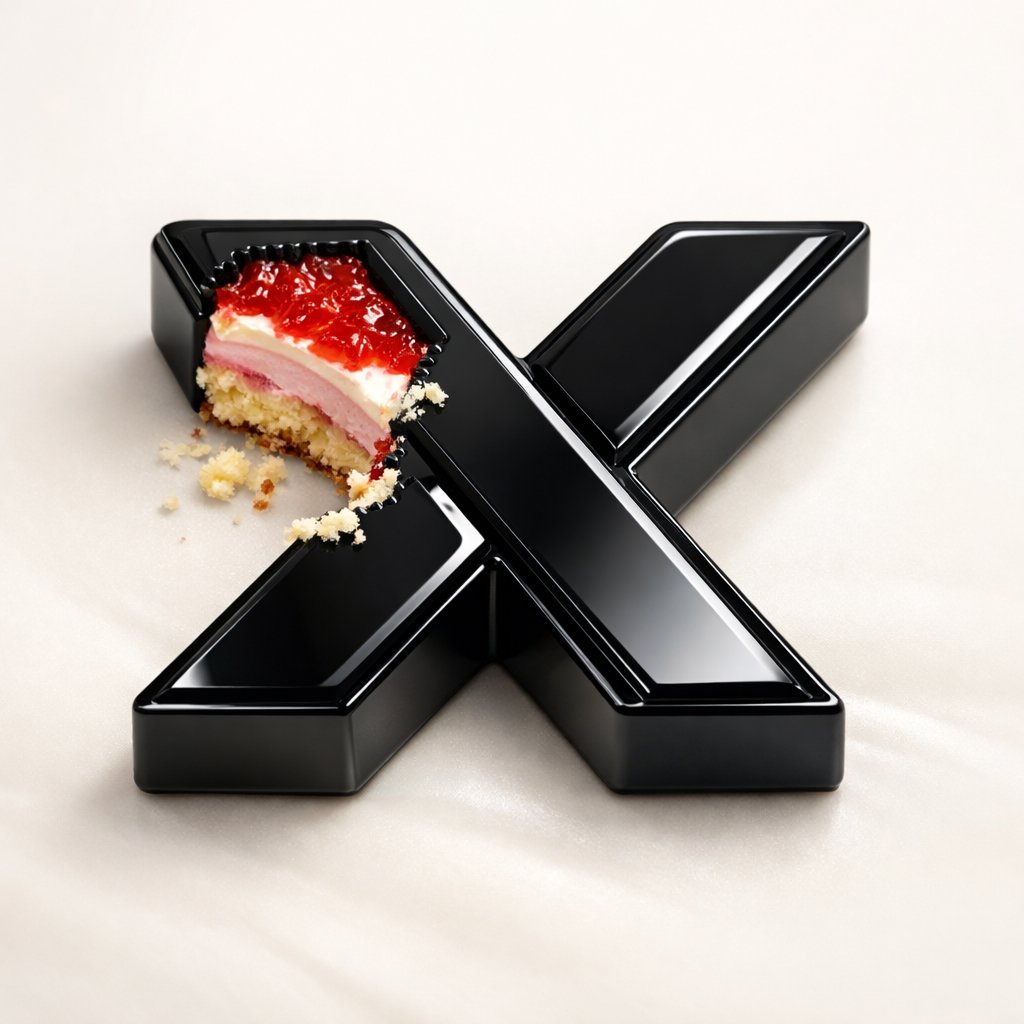 Bitten X: A Sweet Twist on Tech Iconography