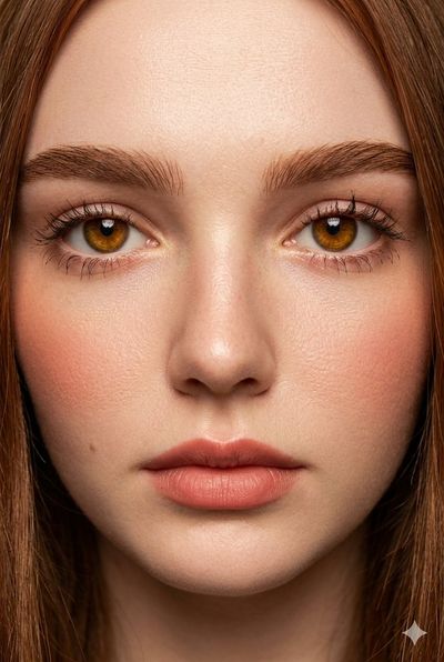Minimalist Beauty Portrait, Intense Gaze