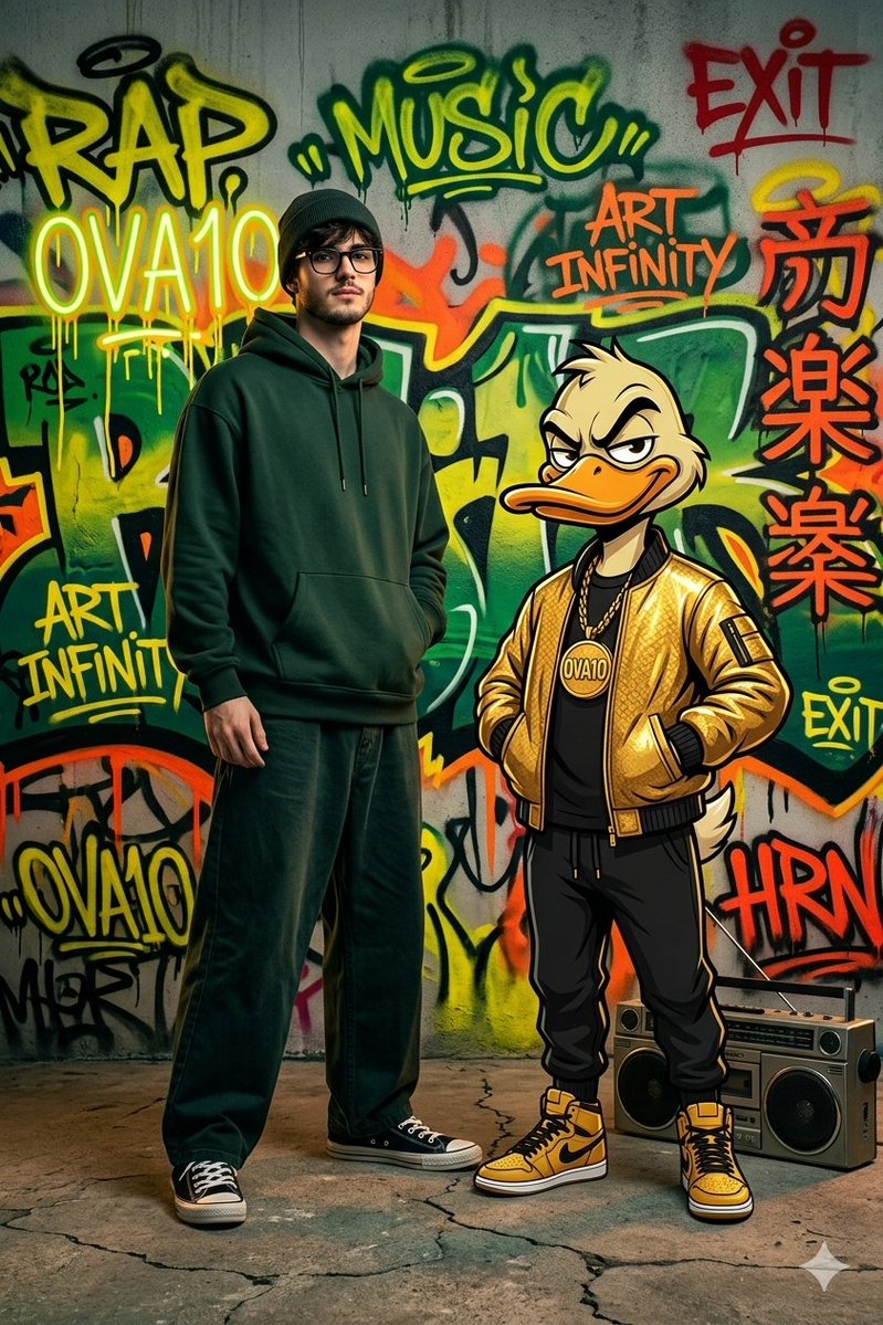 Urban Duo: Street Style Meets Cartoon Swagger