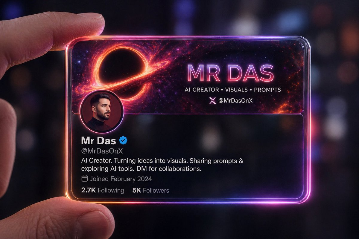 Futuristic Twitter Profile in Transparent Elegance