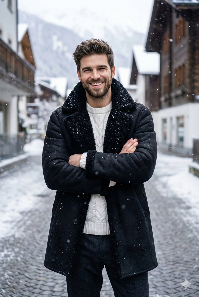 Chic Winter Elegance in an Alpine Wonderland