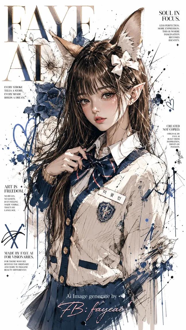 Whimsical Persona in Japanese Ink Art