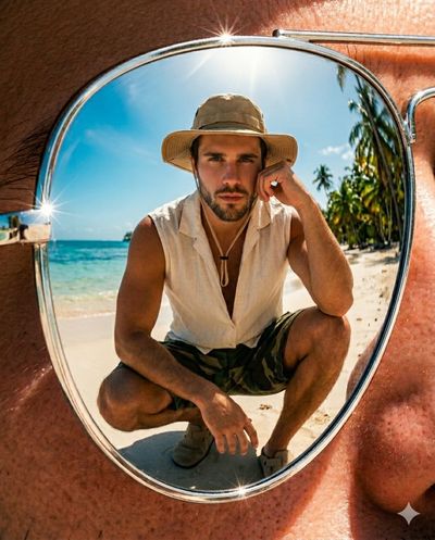 Chrome Reflections on a Tropical Frame