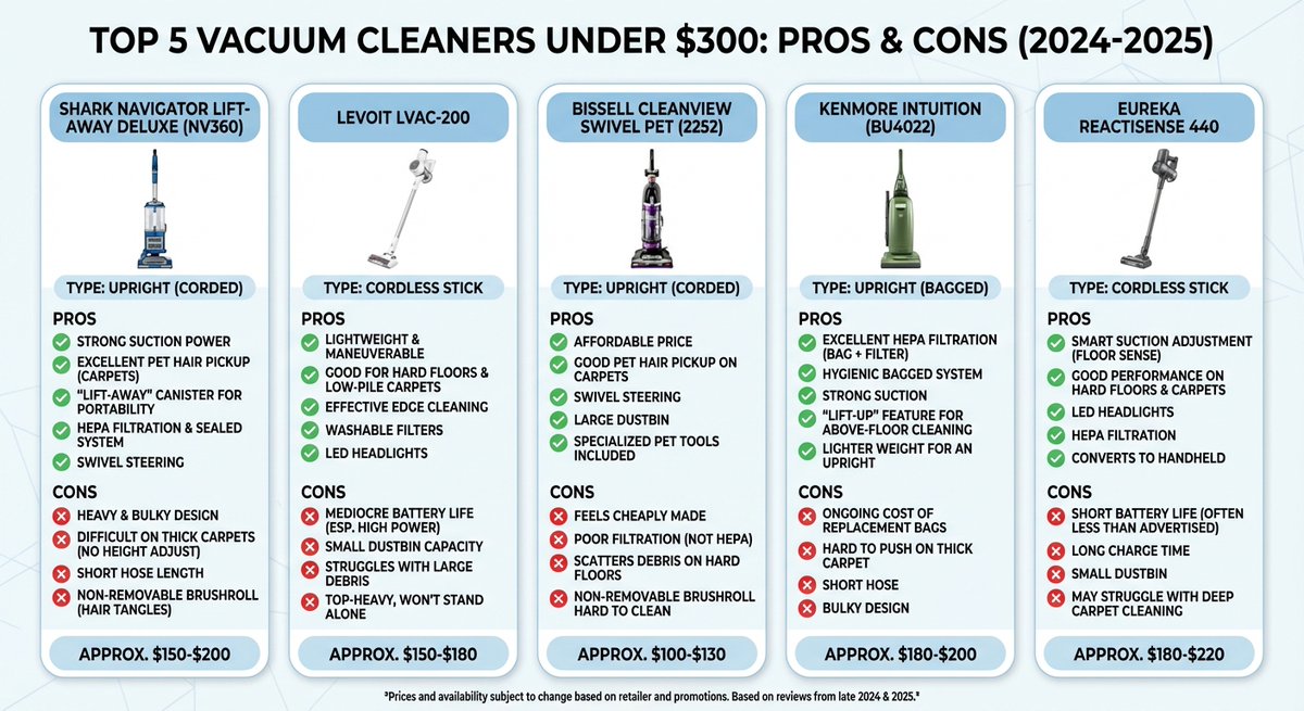 Clean Sweep: Top 5 Vacuums Under $300 Revealed!