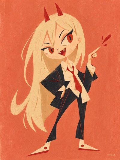 Geometric anime heroes reborn in 1950s UPA animation style