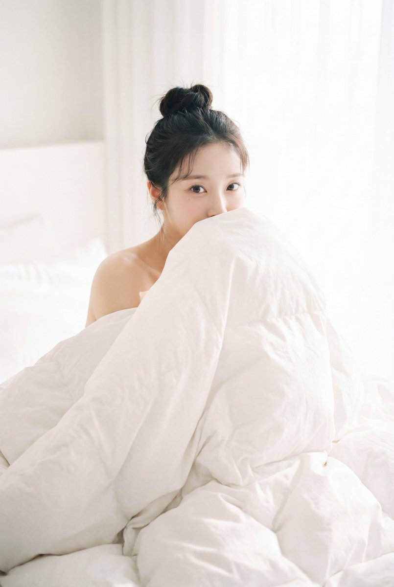 Ethereal Morning Glow: K-pop Idol in Soft Light