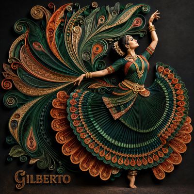 Transformative 3D Paper Sculpture Merging Nature and Character