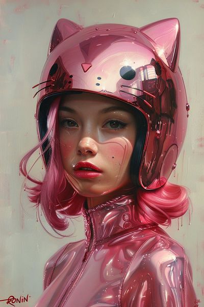 Chrome Cat-Ear Muse in Bubblegum Pink