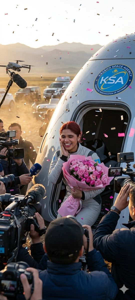 Astronaut emerges from capsule to joyful crowd in Kazakh steppe