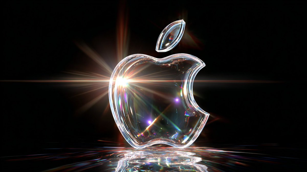 Glowing Glass Logo in Cinematic 3D Style