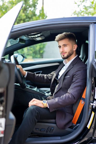 Luxury in Motion: A Young Man's Elite Vibe