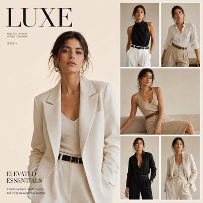 Chic Minimalist Luxury Fashion Moodboard for Editorial Layouts