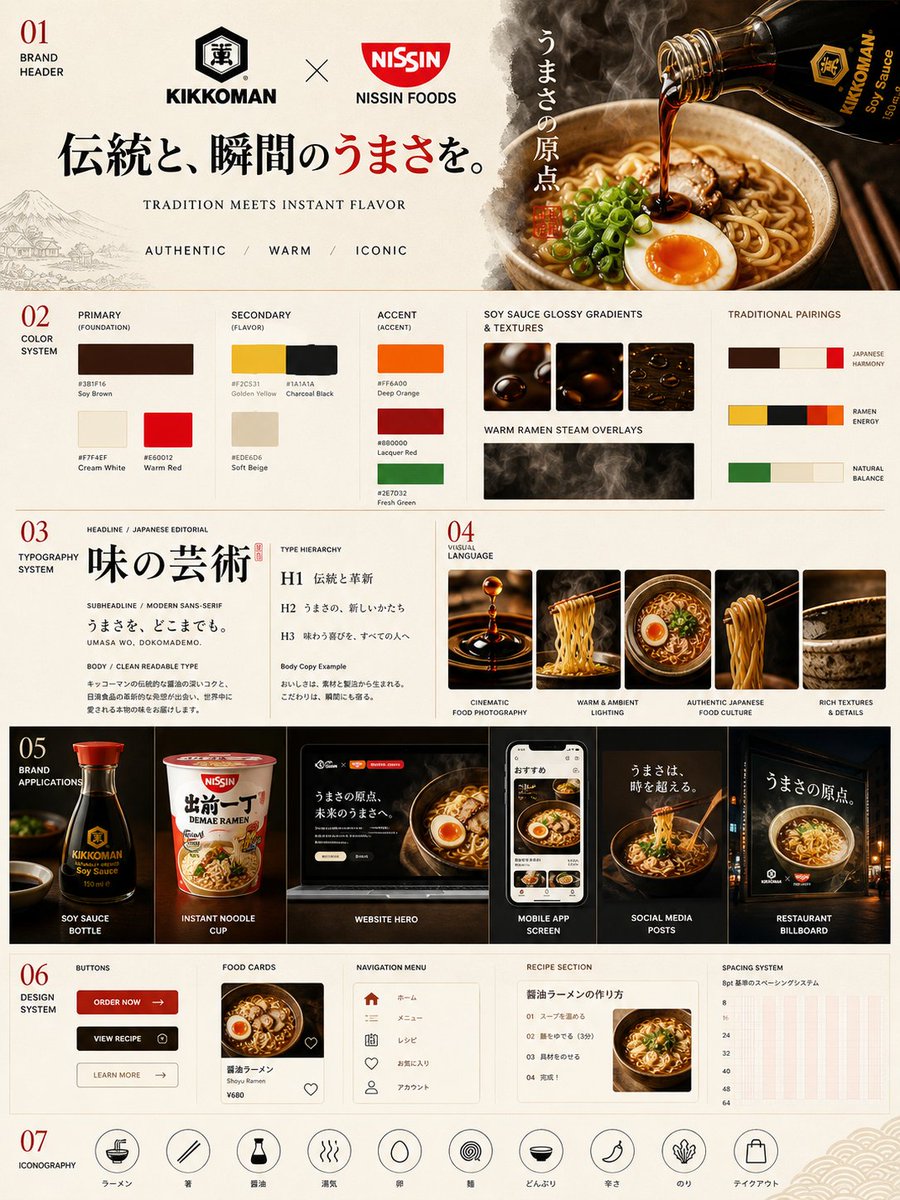 Kikkoman × Nissin: Premium Japanese Culinary Brand Poster