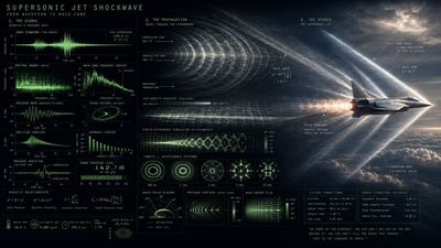 Supersonic jet shockwave morphs from data into physical form
