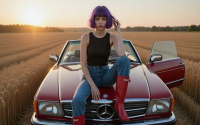 Vintage Vibes at Sunset