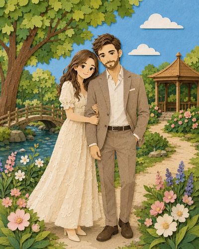 A Whimsical Love: A Paper-Cut Portrait