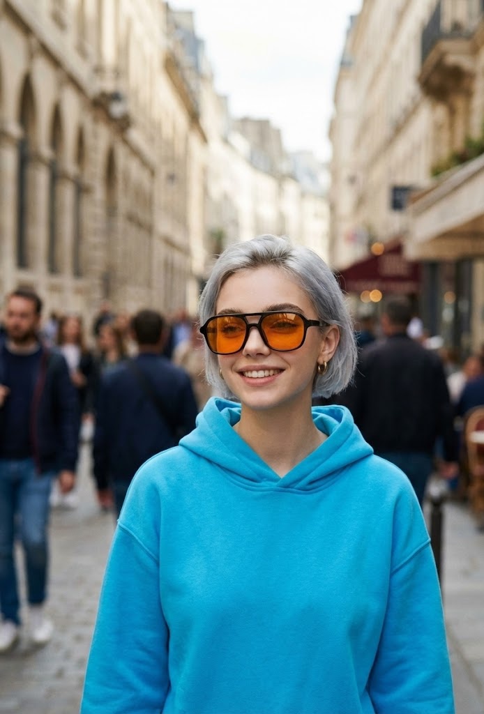 Candid Elegance: A Parisian Street Portrait