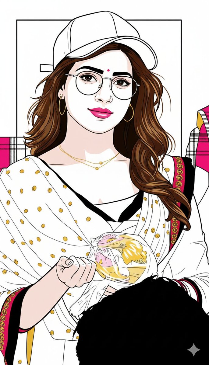 Bold Pop Art Portrait of a Chic Young Woman