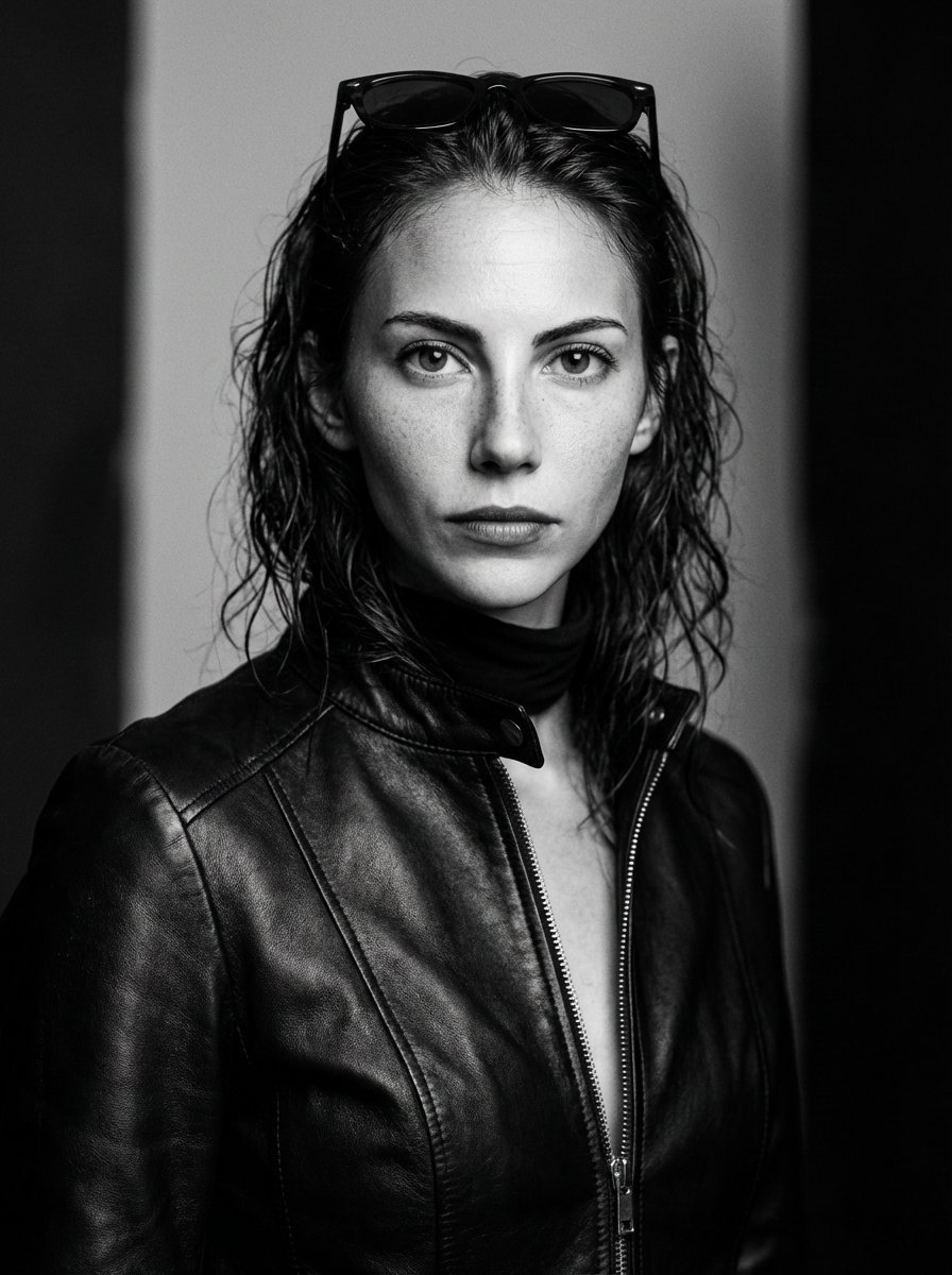 Monochrome Elegance: A Luxurious Portrait