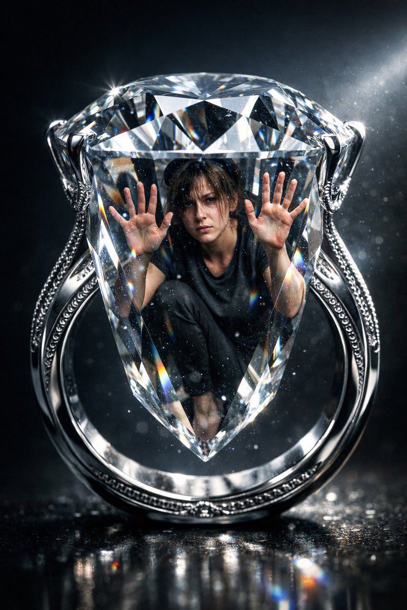 Trapped in Luxury: A Surreal Portrait