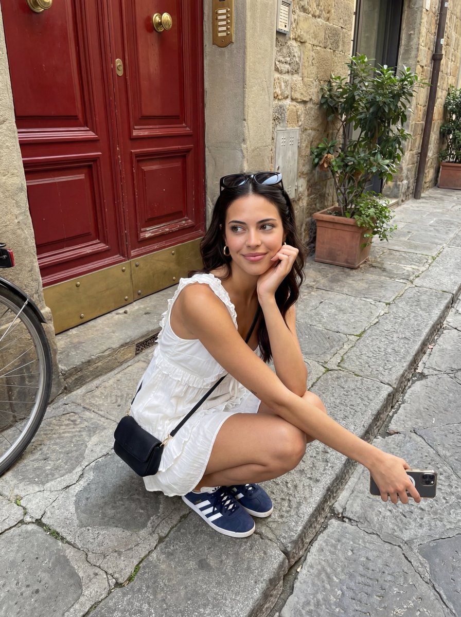 Candid Charm on a Sunlit Street