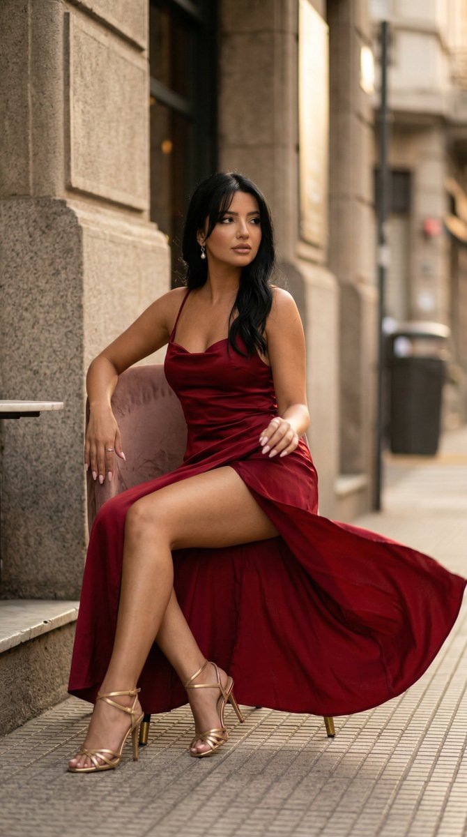 Buenos Aires Tango Muse in Golden Hour Elegance