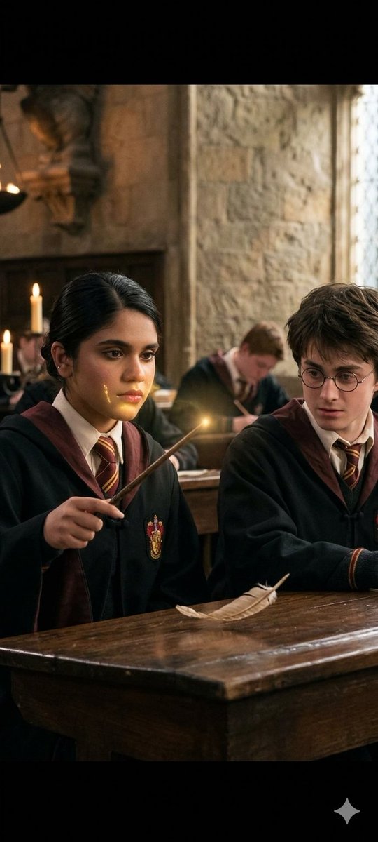 Hogwarts Spellcasting in Candlelit Classroom