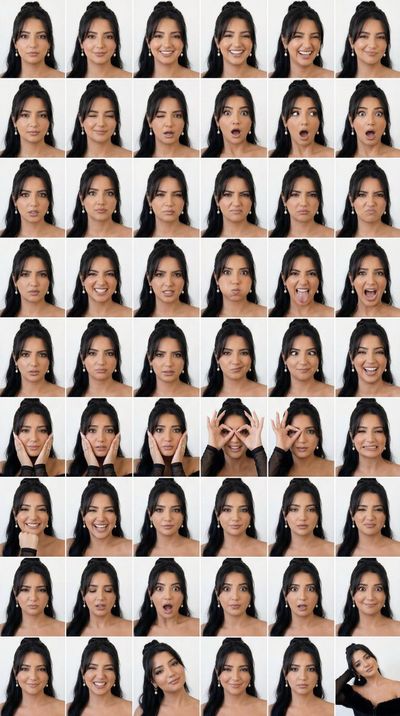 48 Faces, One Identity: An Expressive Grid