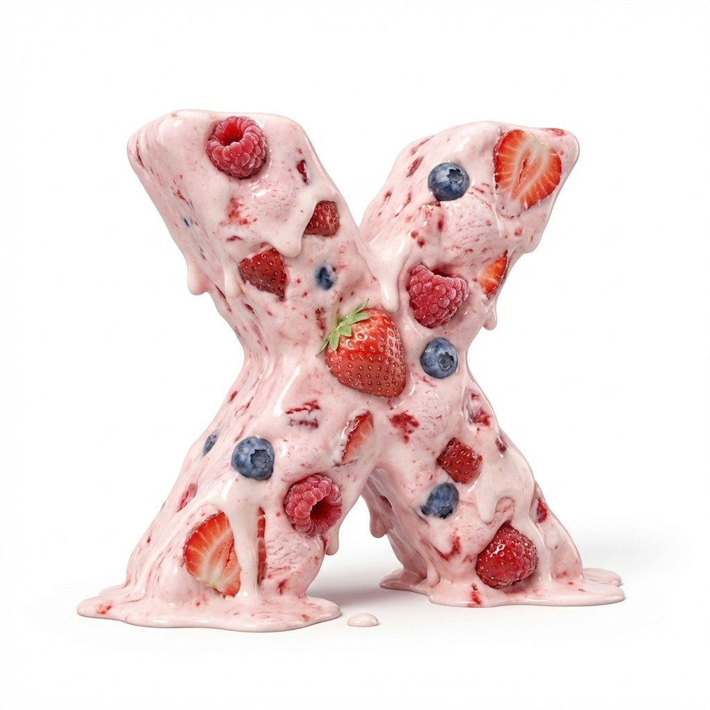 Frozen Letter X: A Berry Delight