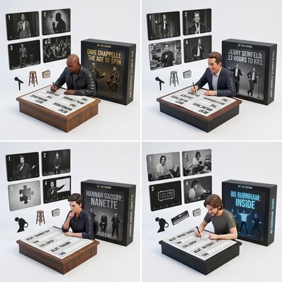 3D Diorama of Comedian Crafting a Perfect Set List