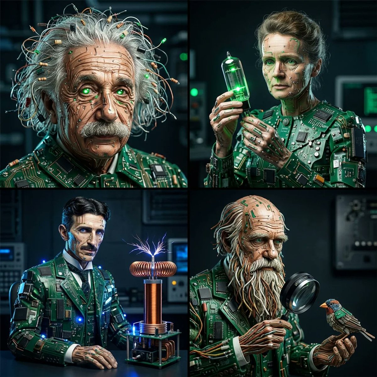 Circuit-Born Geniuses in Macro Detail