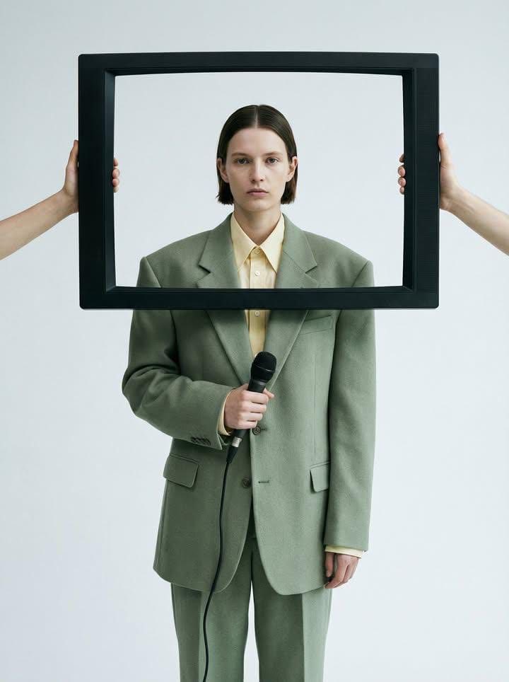 Framed Reality: A Modern Fashion Portrait