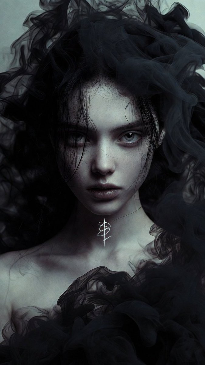 Moonlit Sigil: Gothic Portrait in Shadow