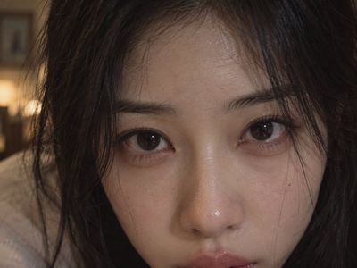 Close-up of East Asian woman gazing with deep affection