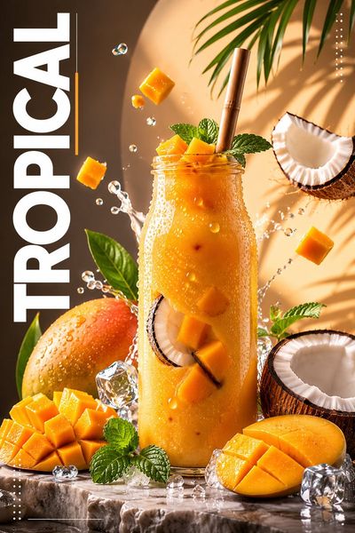 Blueberry lemonade sparkles in a frosty cup with floating fruit