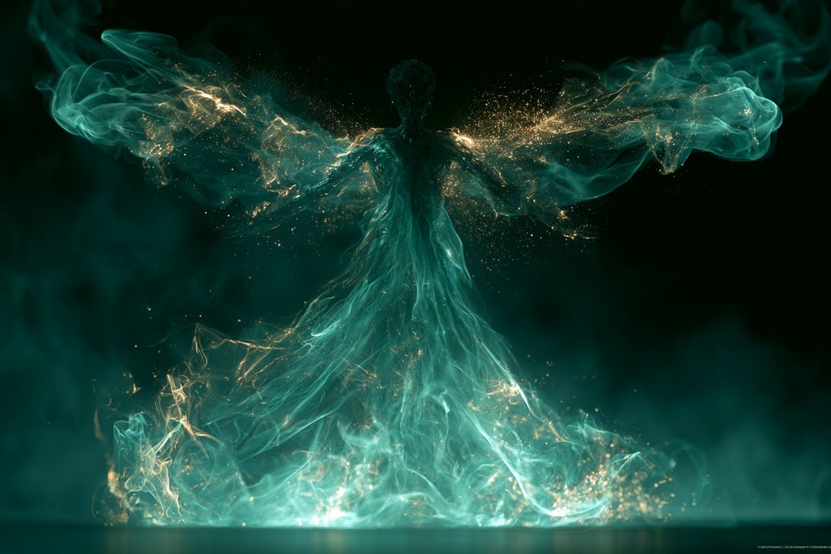 Ethereal Neon Spirits: A Dance of Light and Mist