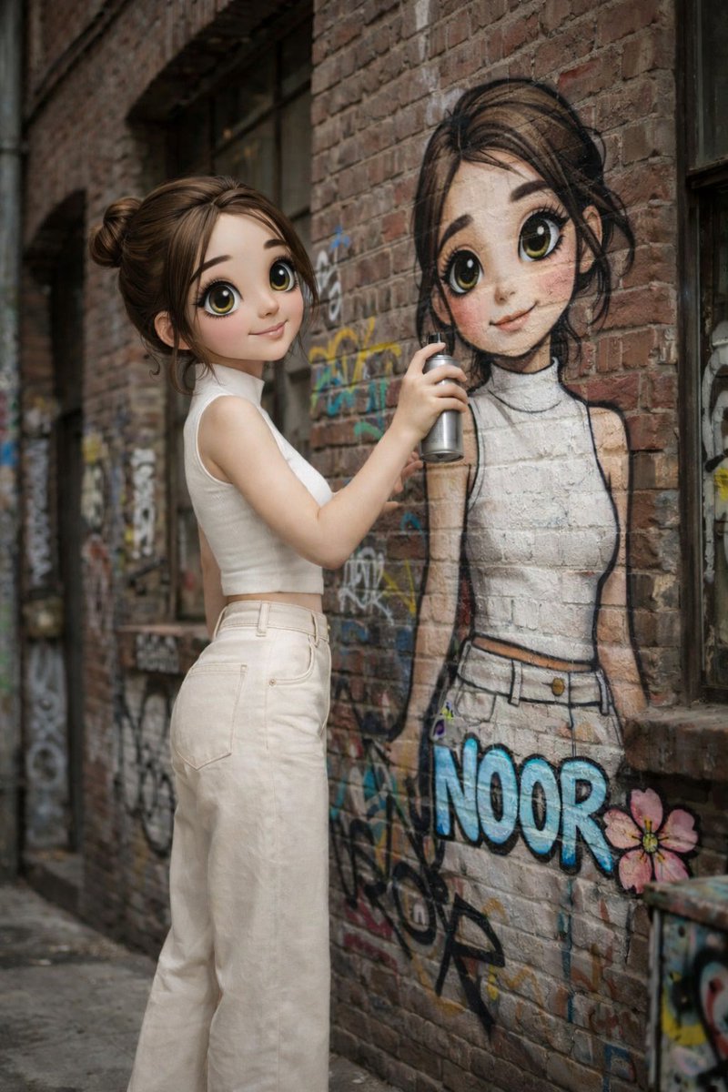 Anime Graffiti Artist Bringing a Brick Wall to Life