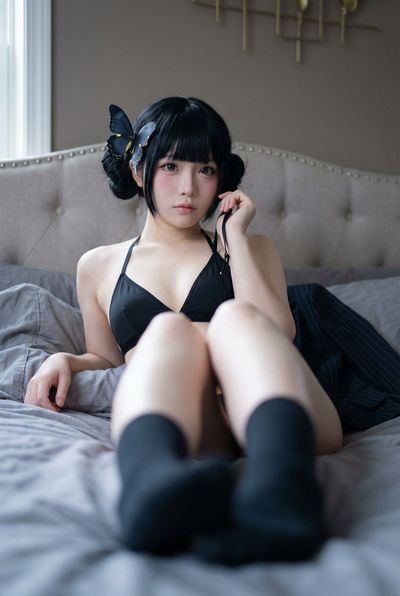 Doll-Like Elegance in Cosplay Boudoir