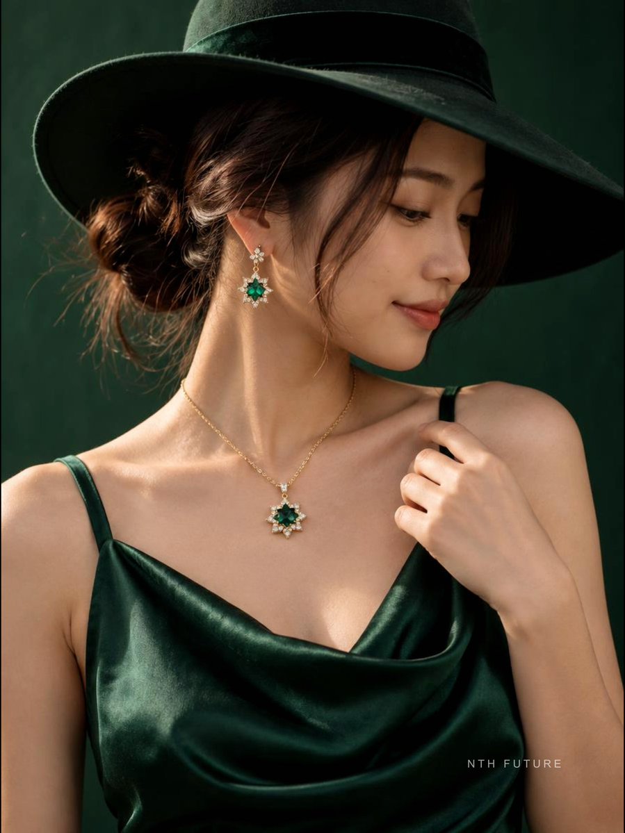 Stunning Portrait of an Elegant Woman in Luxurious Jewelry