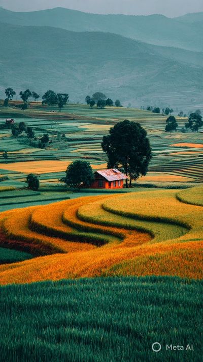 Tranquil Crop Landscapes: A Rural Haven