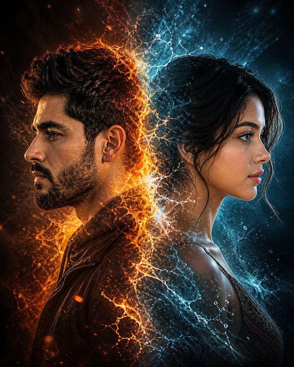 Fusion of Fire and Ice Portrait