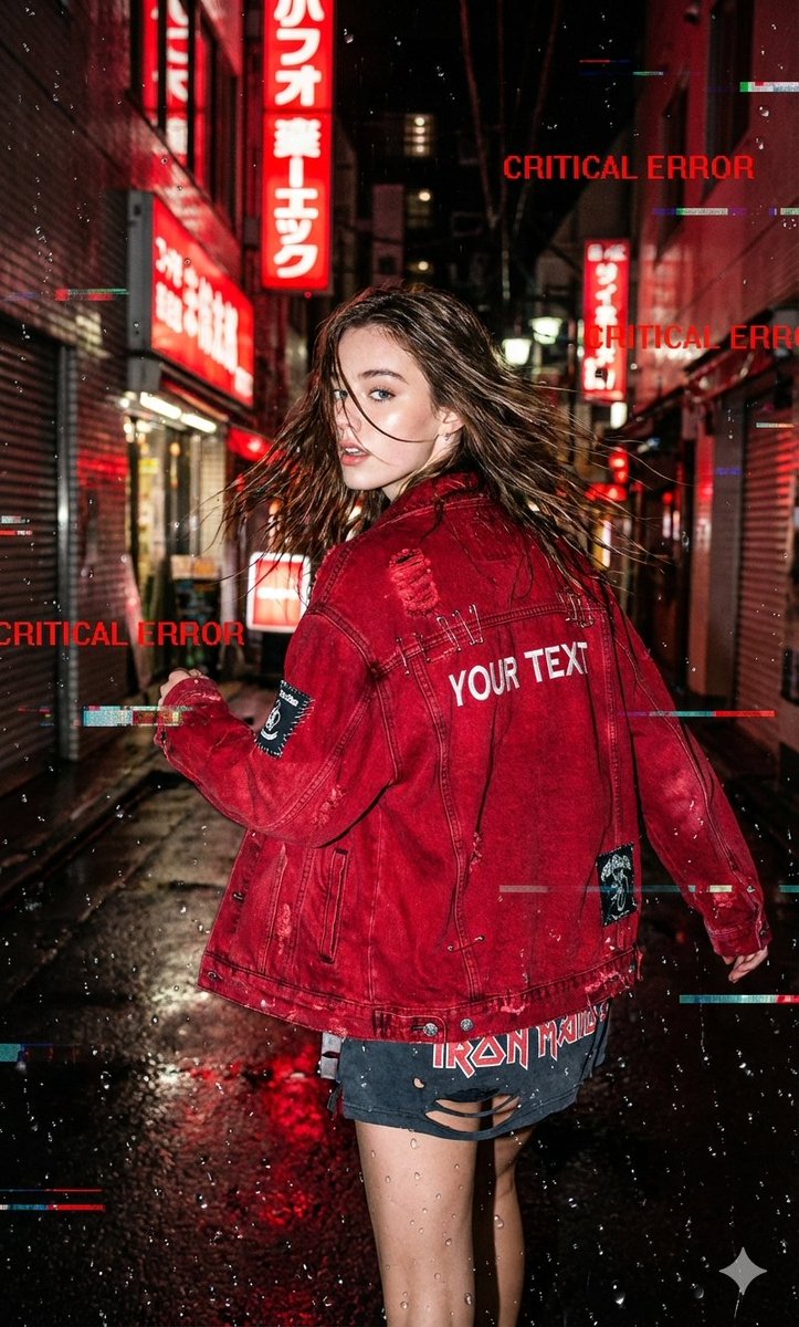 Glitchy Grit: Neon Dreams in Rainy Tokyo